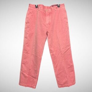 Vineyard Vines Pants Mens 36X30 Solid Pink Chino Flat Front Preppy